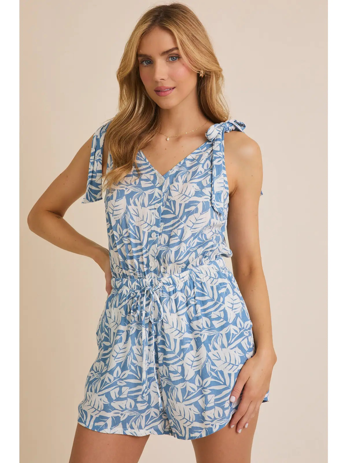 FLORAL BUTTON UP ROMPER