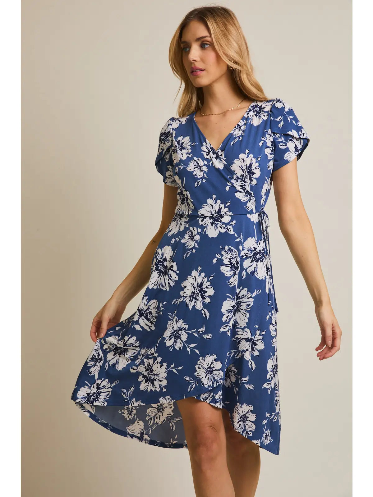TULIP WAIST TIE MINI DRESS