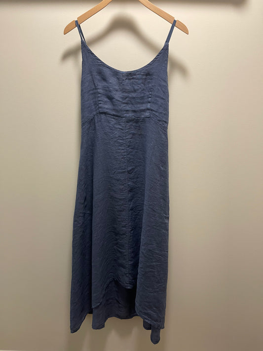 LINEN HI/LO STRAP DRESS