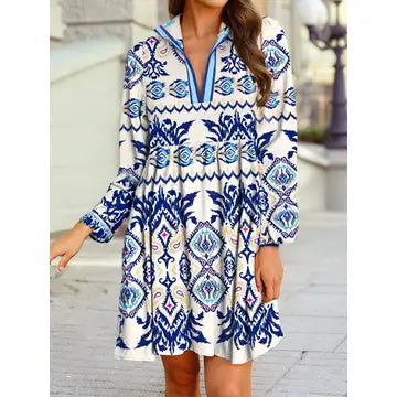 ETHNIC VNECK DRESS