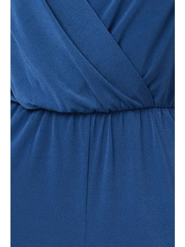 CROPPED JUMPSUIT SURPLICE AND SELF TIE