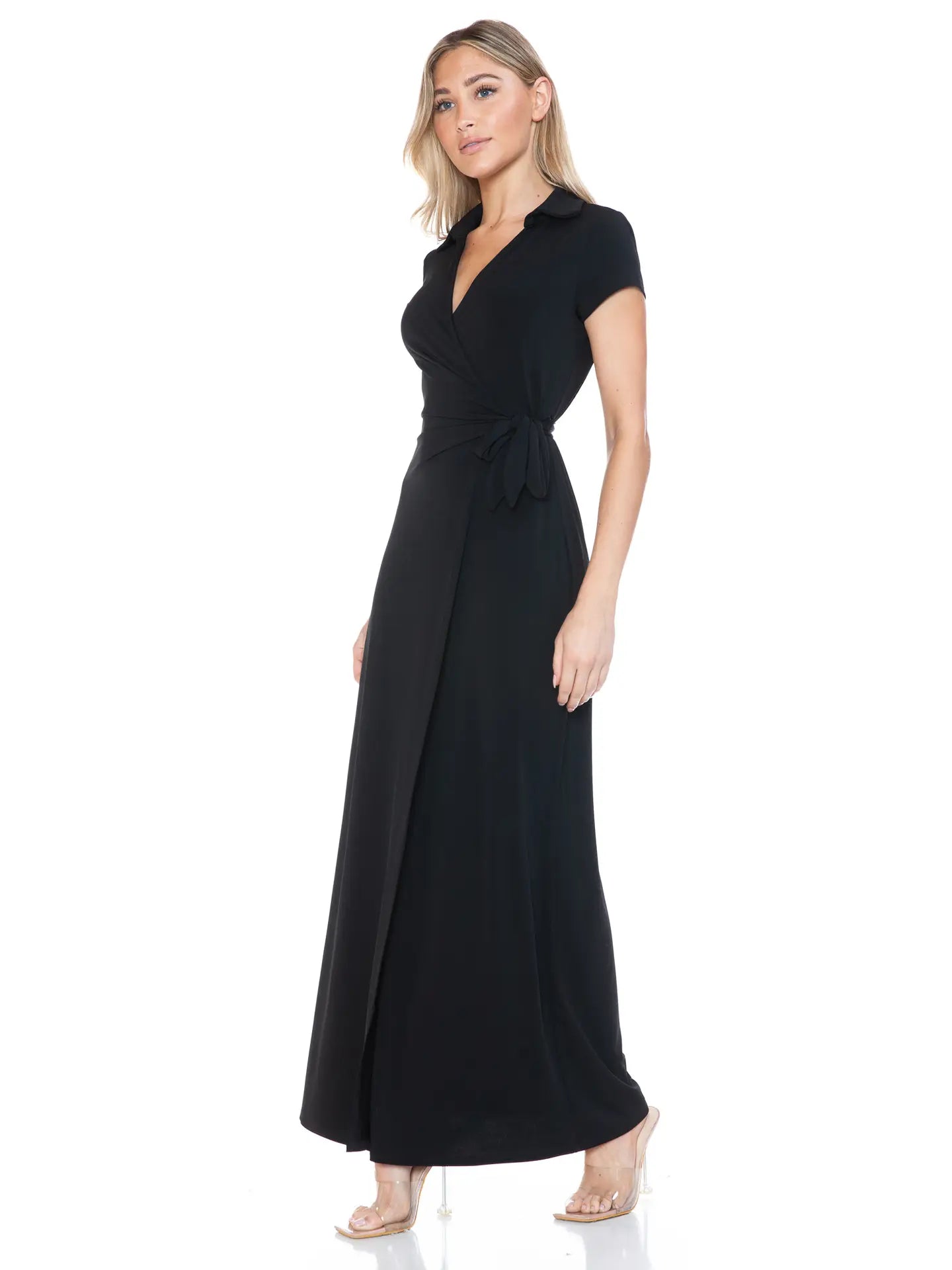 FAUX WRAP DRESS