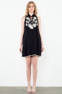 SLEEVELESS EMBROIDERED DRESS