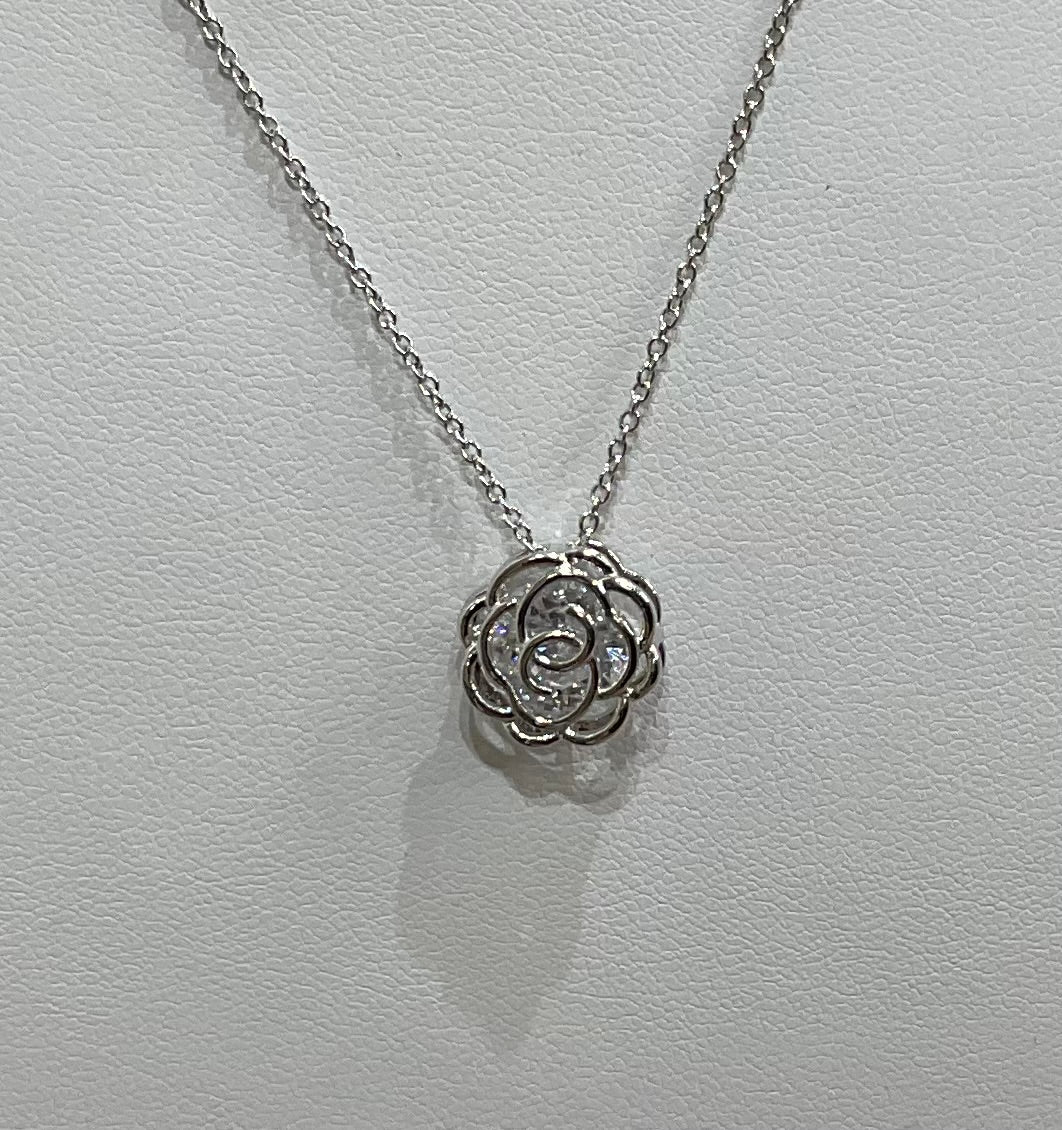 3 CT. IN A ROSE PENDENT
