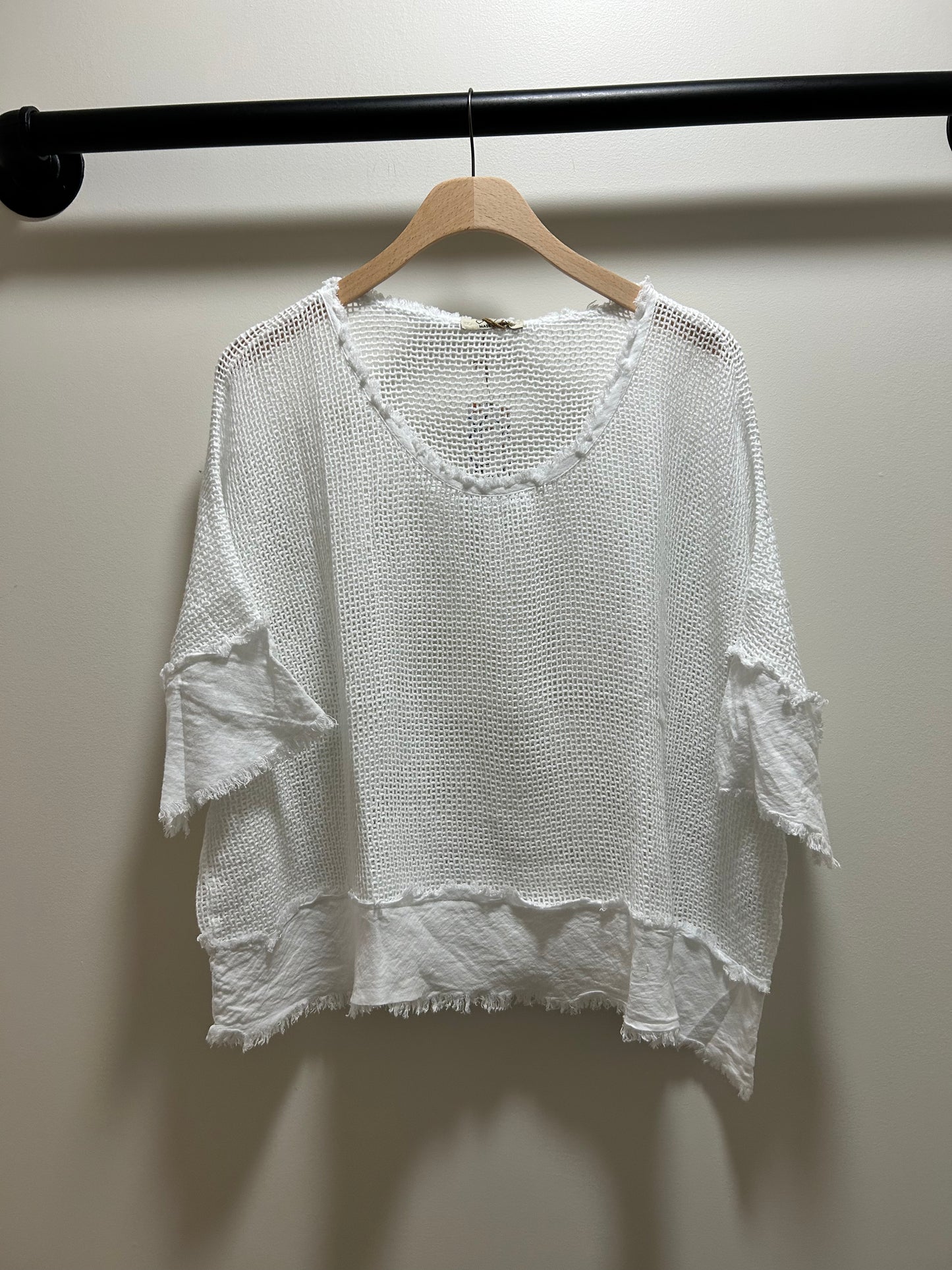MESH RAW EDGE TOP