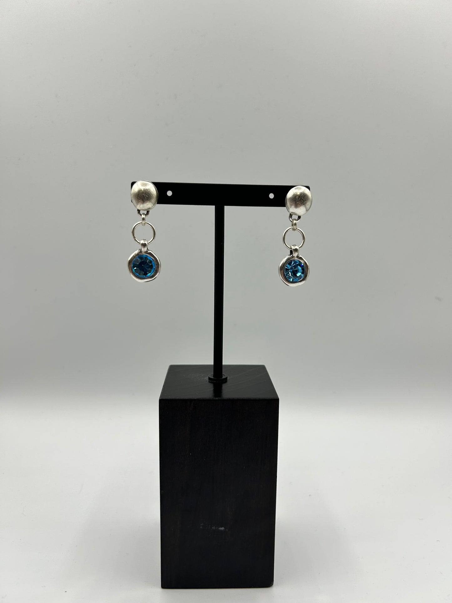 BUTTON DANGLE EARRINGS