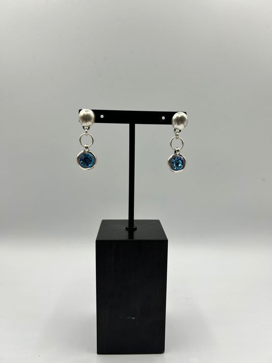 BUTTON DANGLE EARRINGS