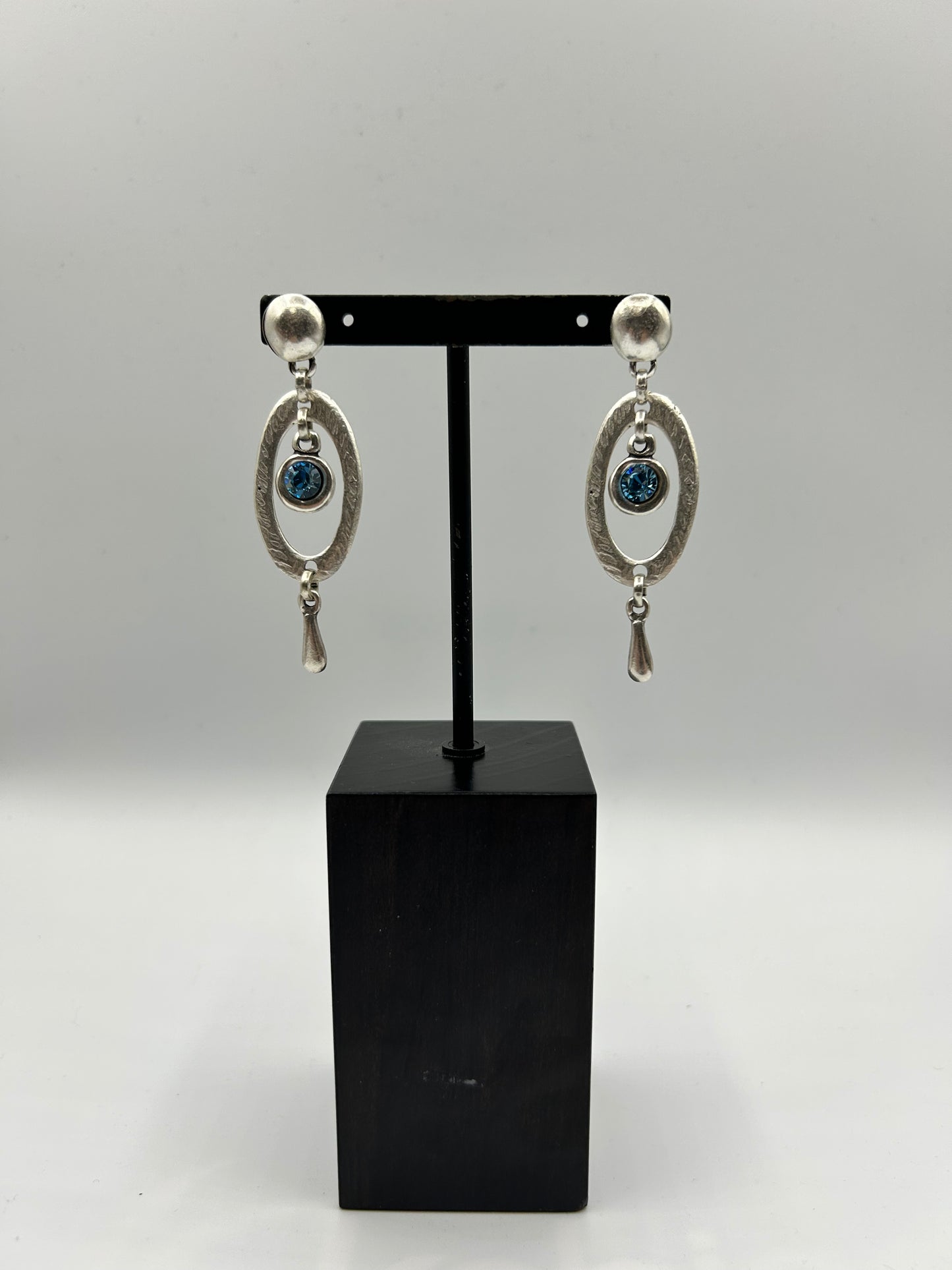 OVAL DANGLE DROP EARRINGS