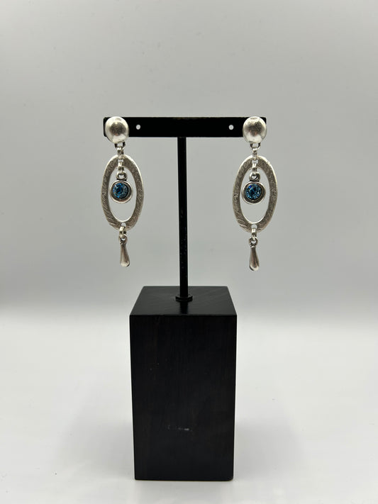 OVAL DANGLE DROP EARRINGS
