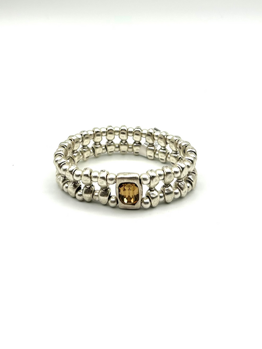 CRYSTAL 2 STRAND STRETCH BRACELET