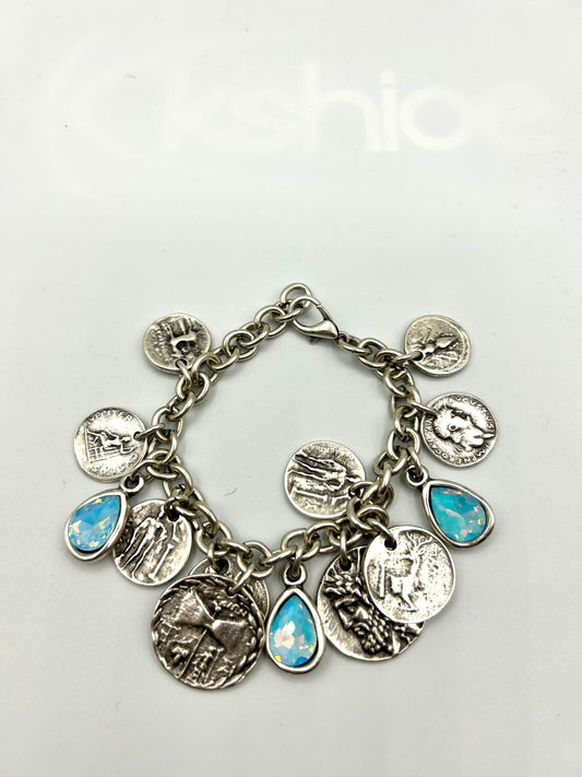 COINS & CRYSTAL BRACELET