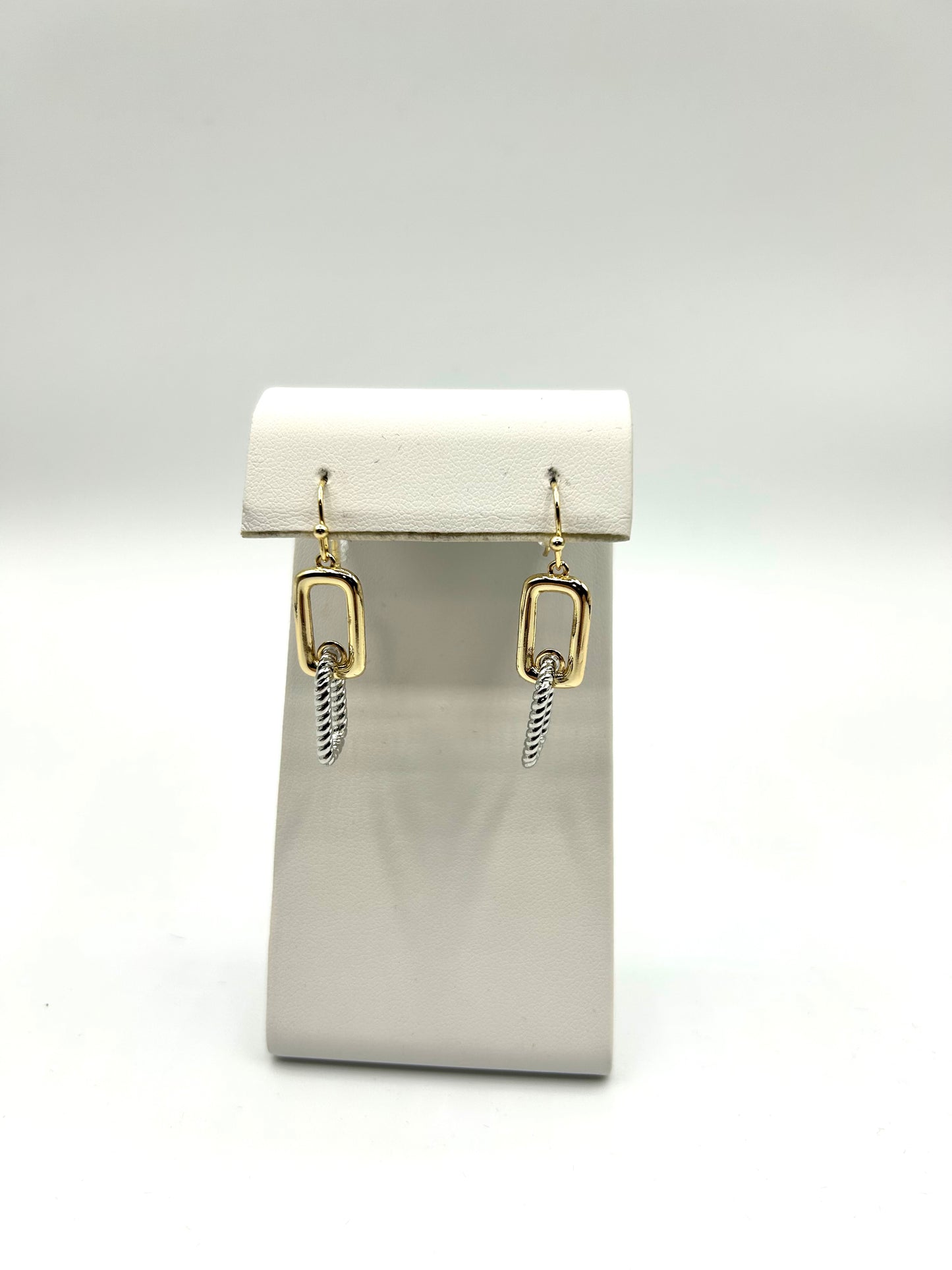 2TONE CABLE LINK EARRING