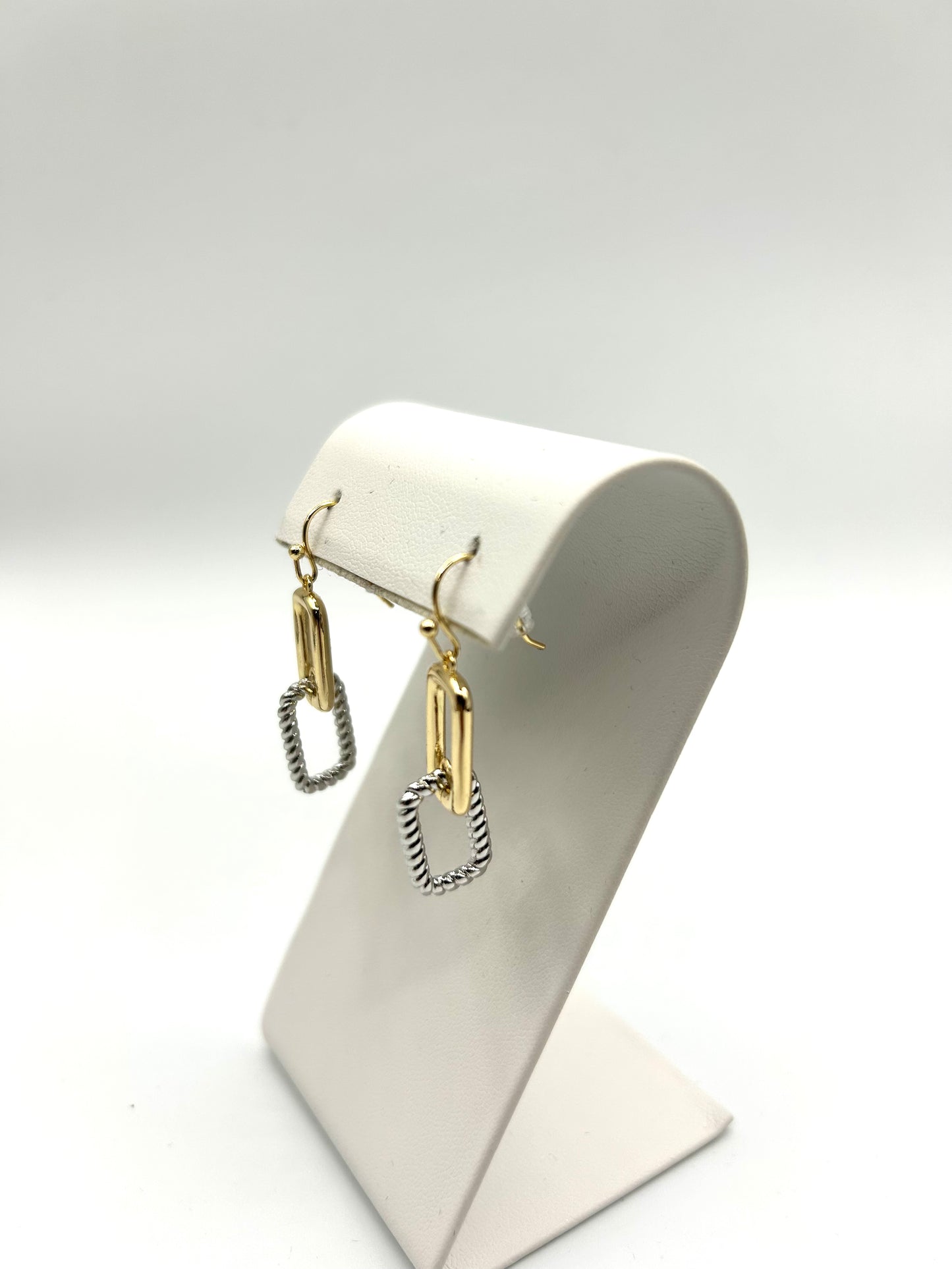 2TONE CABLE LINK EARRING