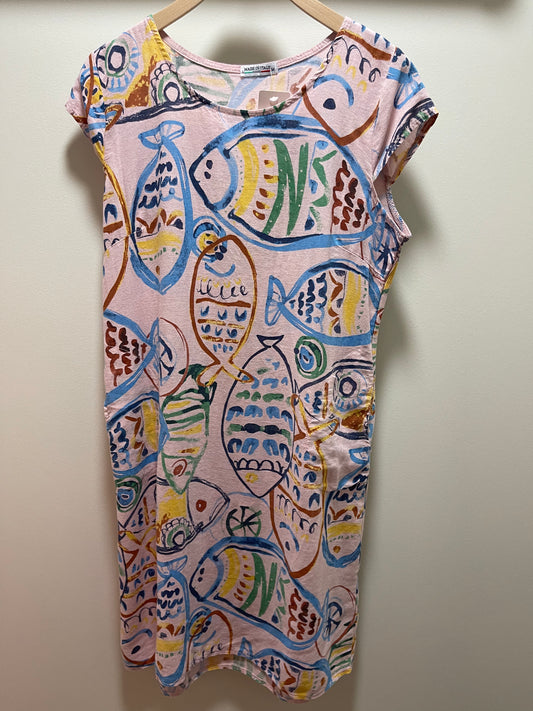 SIDE RIBBED FISH DRESS