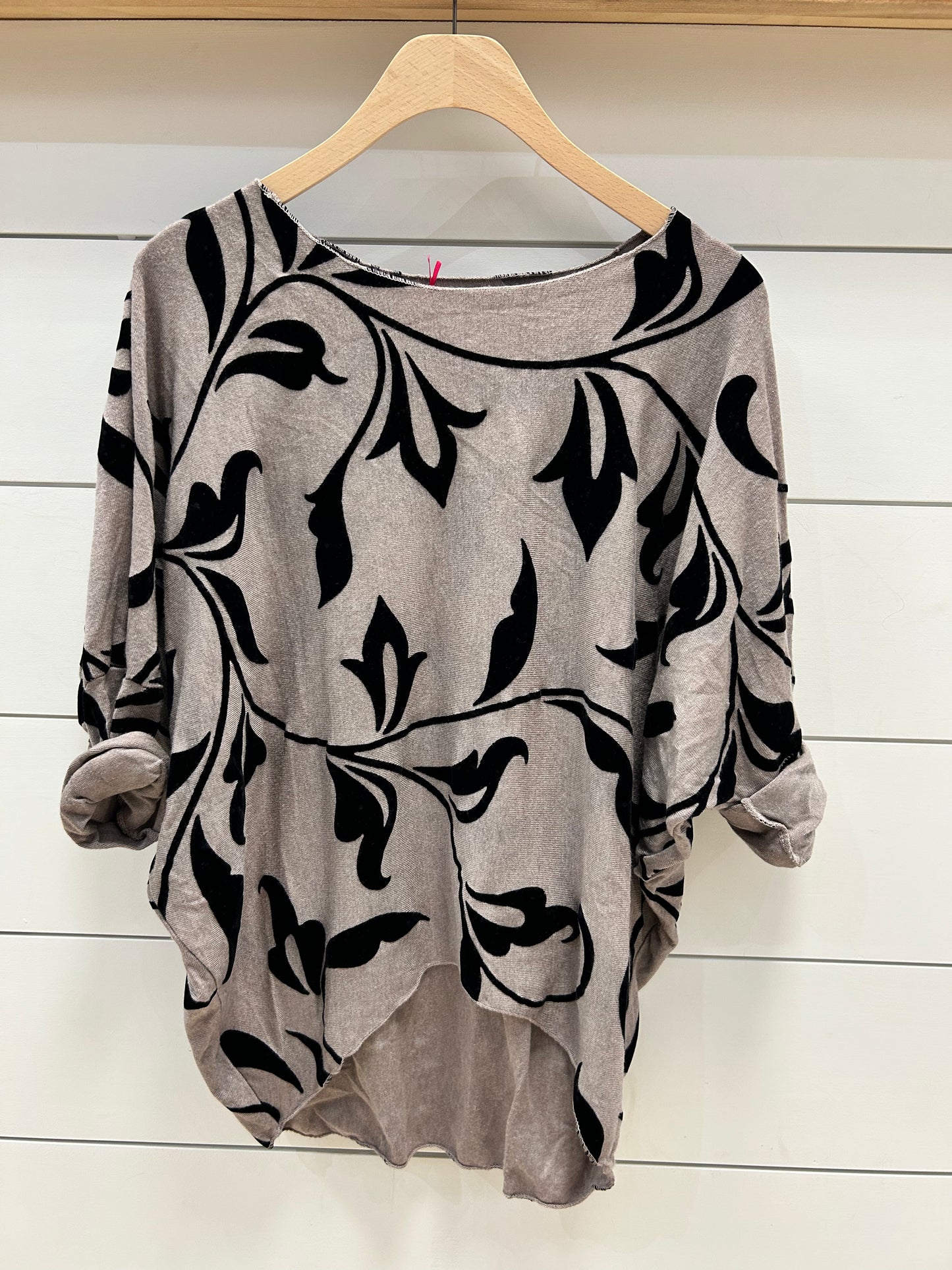FLOCKED LS TOP