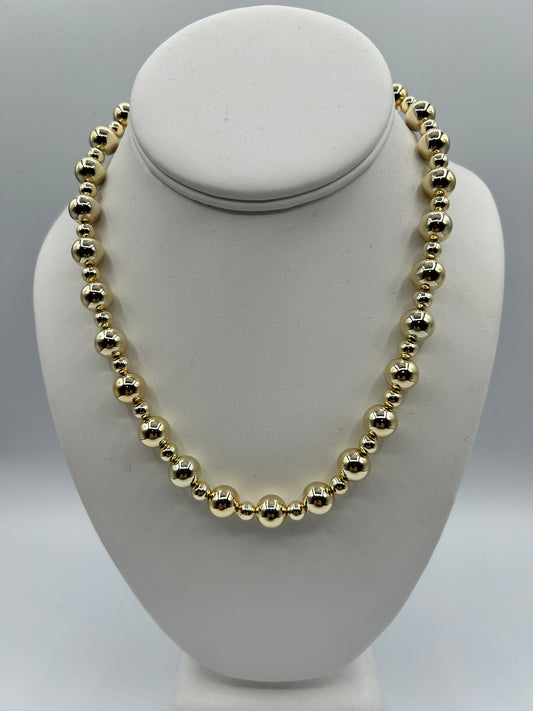 6MM AND 10MM BALLS 18" NECKLACE