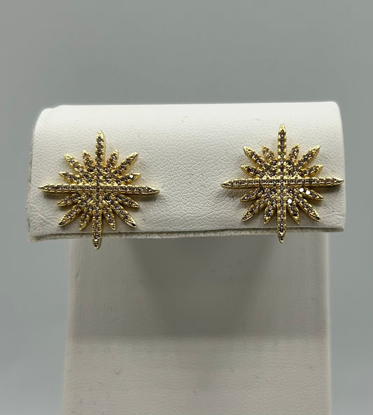 STARBURST CZ EARRINGS