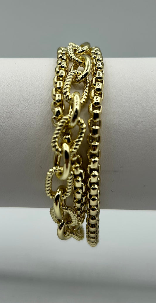 3 ROW MAGNET LOCK BRACELET