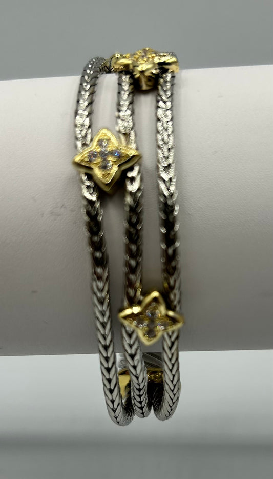 2TONE MAGNETIC LOCK BRACELET