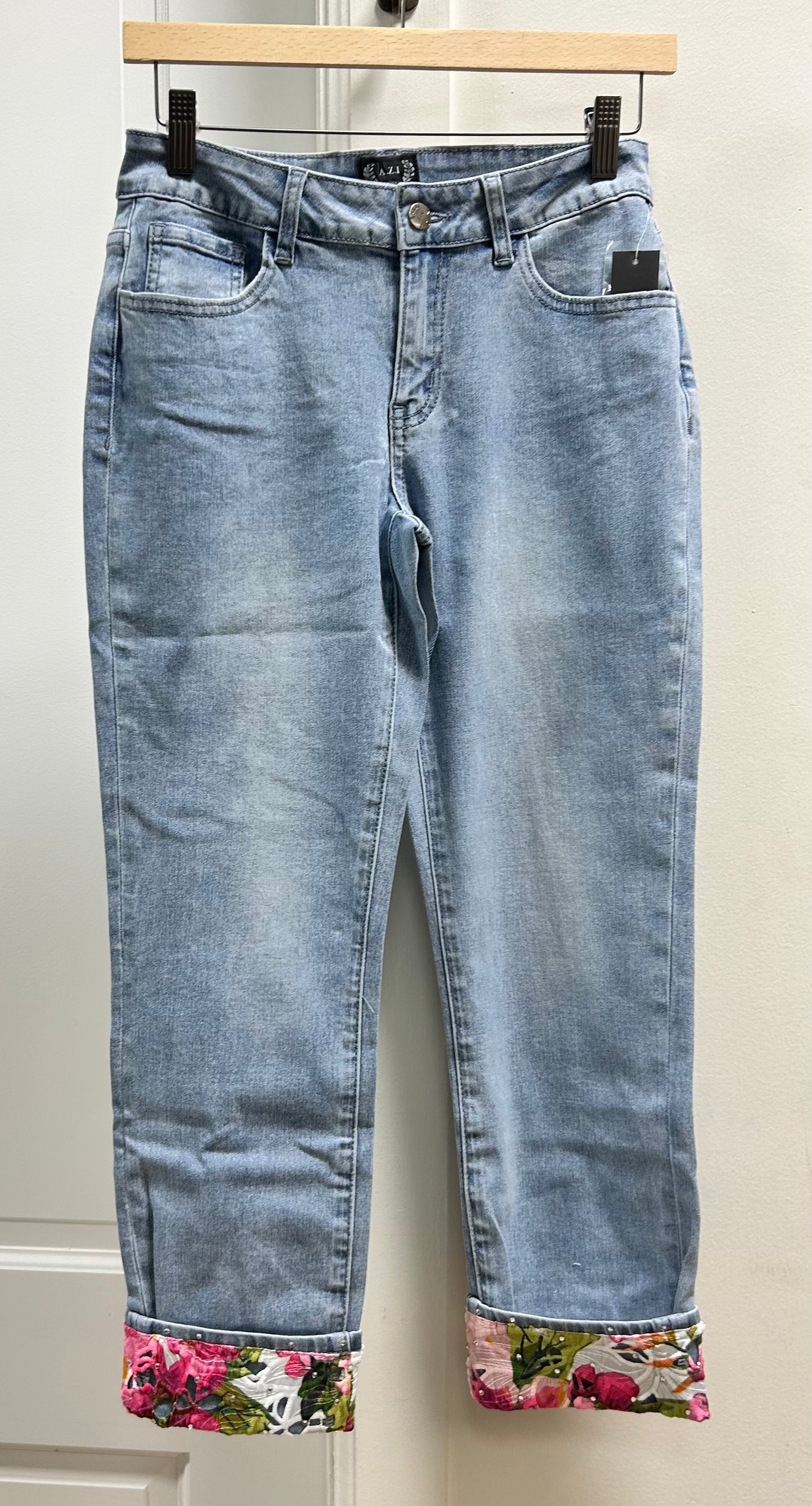 EMILY FLOWER CUFF JEANS