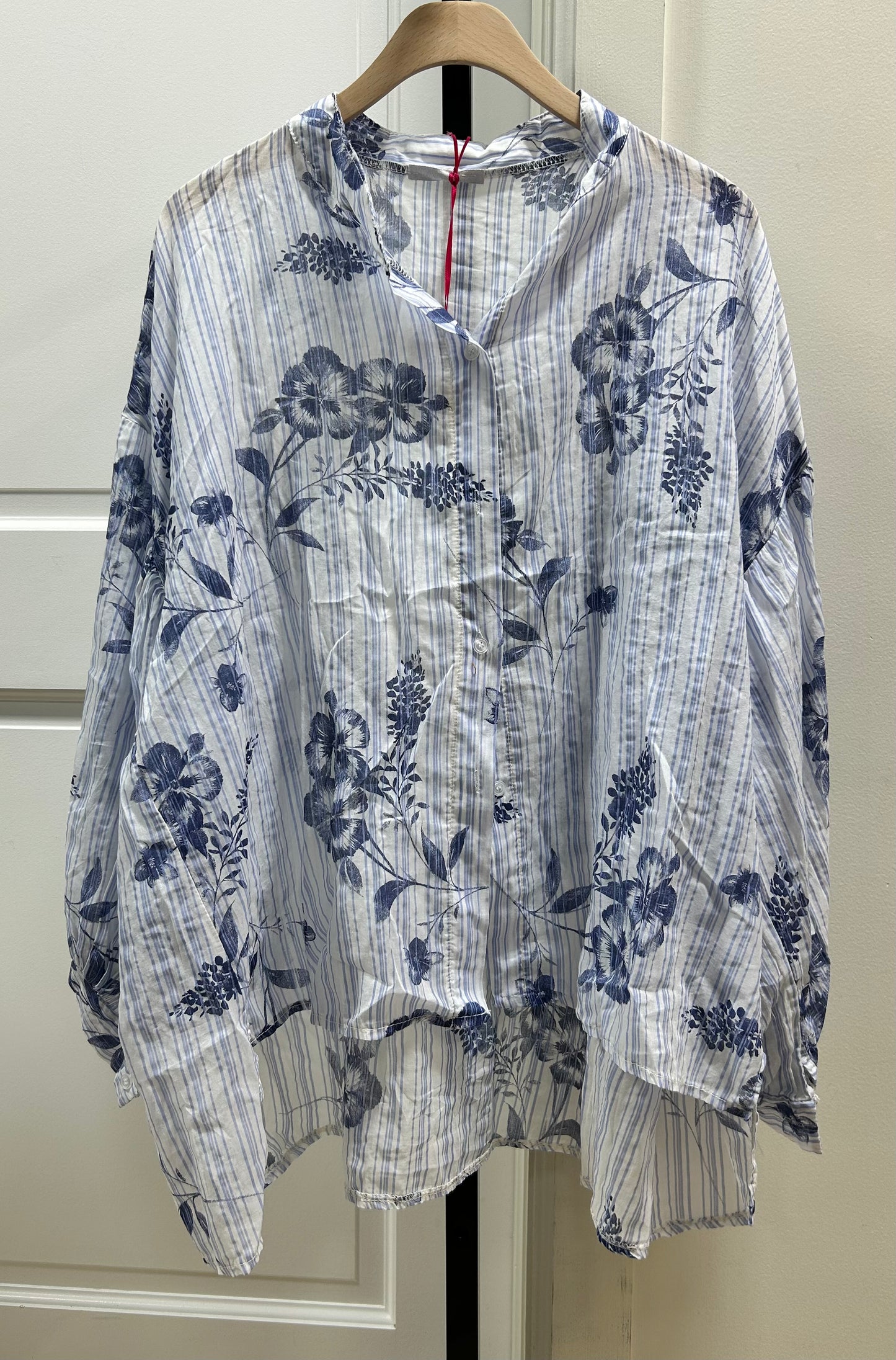 FLORAL STRIPE BLOUSE