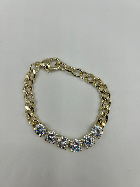 CUBAN 6 CZ BRACELET 6.75"