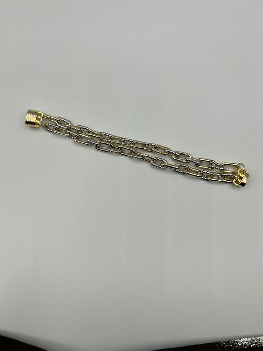 DOUBLE CABLE LINKS MAG BRACELET