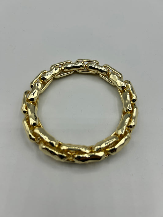 HAMMERED LINK STRETCH BRACELET