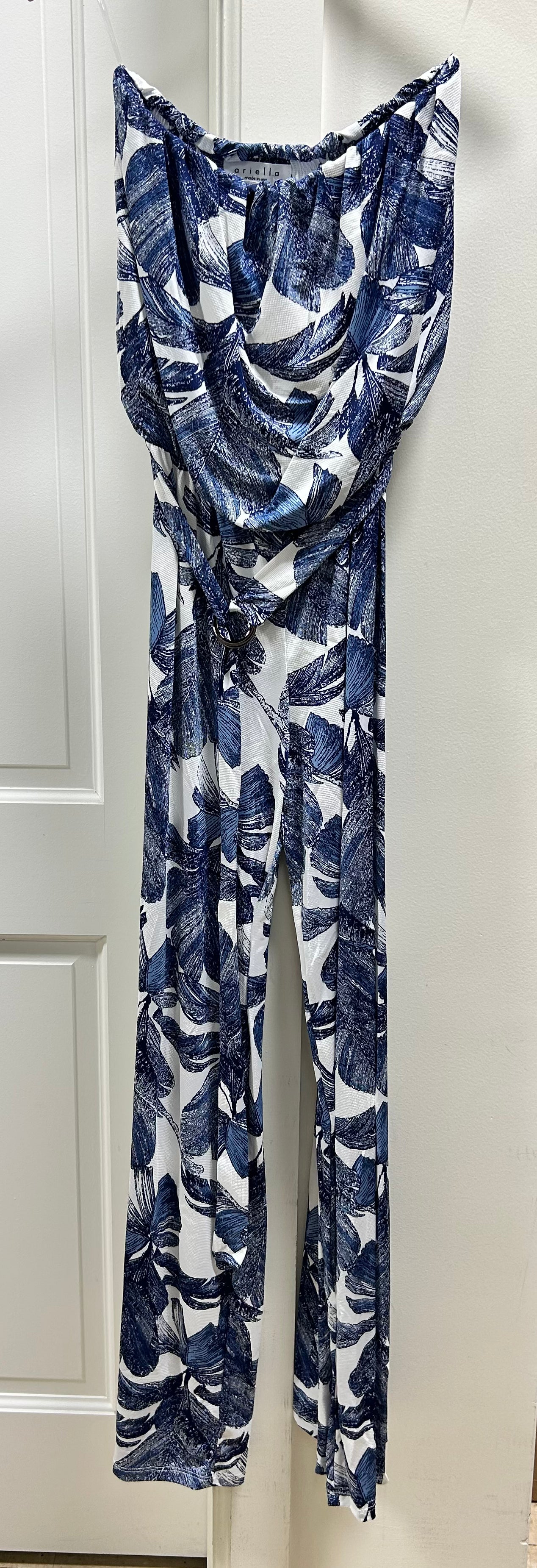 WIDE LEG JUMPSUIT W/BELT