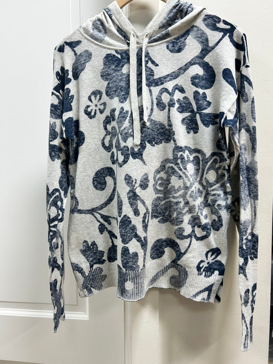 REVERSE PRINT COTTON HOODIE