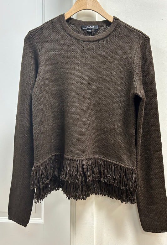 FRINGE HEM SWEATER