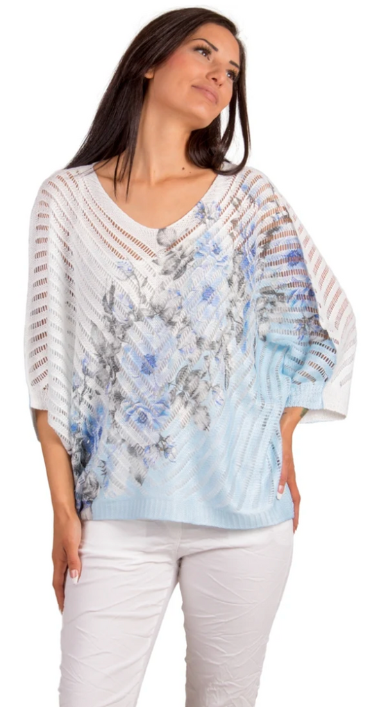 MESH FLOWER CASCADE TOP