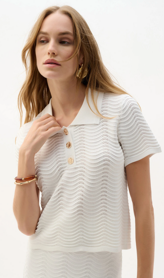 TEXTURED SWEATER KNIT TOP