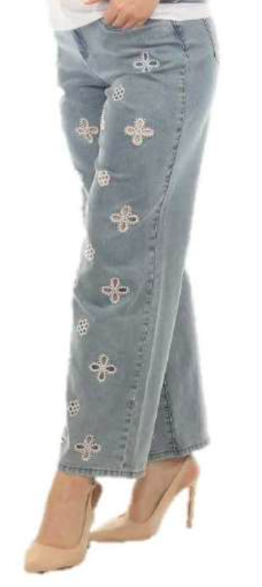 CLARISSA PEARL CUTOUTS JEANS