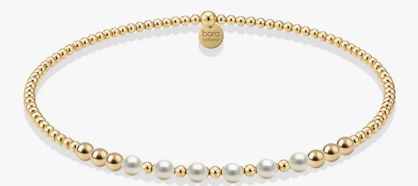 Berkley GF Beaded Bracelet with Pearls