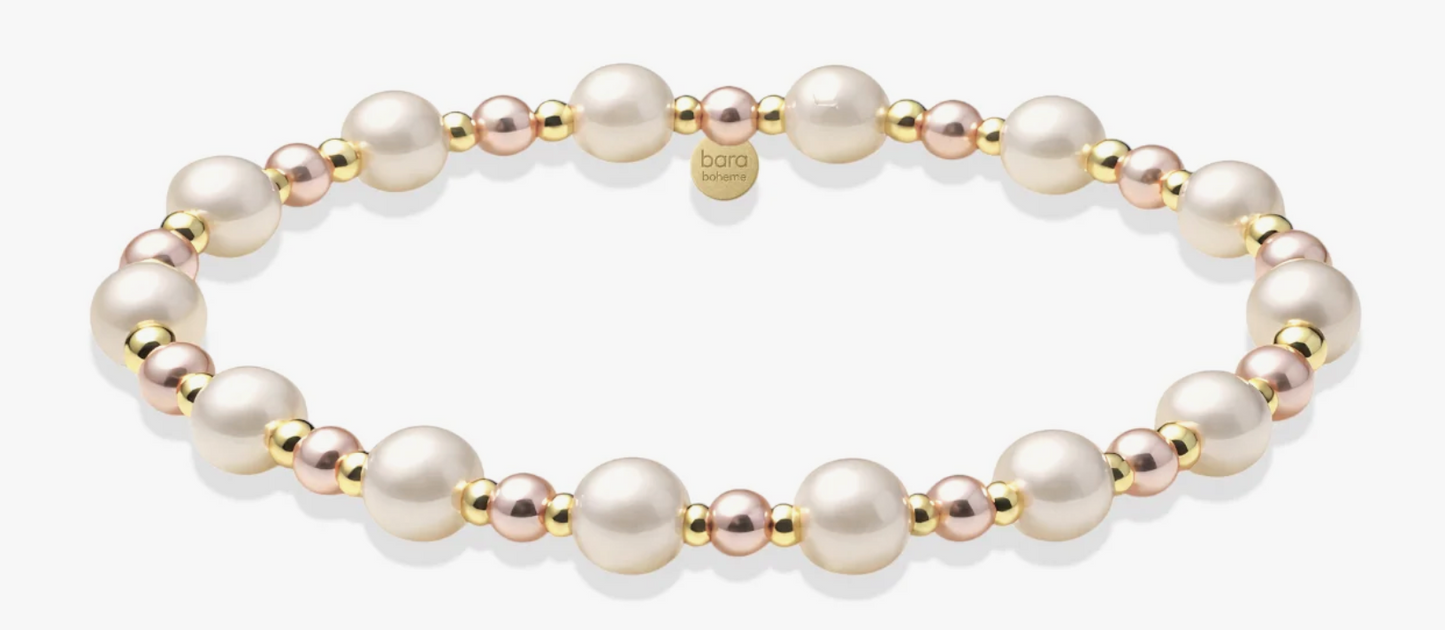 Phoebe GF Beaded Bracelet with Pearls