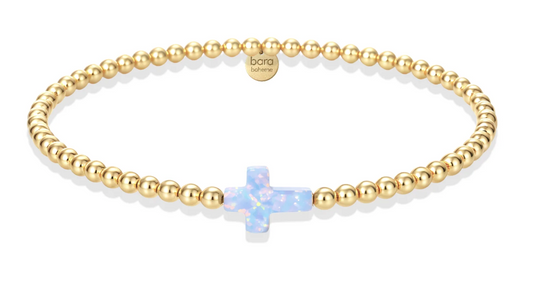 Cross | Beaded Opal Bracelet