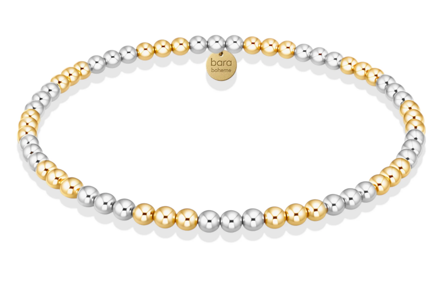 Classic 3mm Beaded Bracelet — Triple 2tone