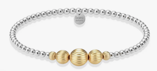 Signature Victoria Beaded 2tone SS Bracelet