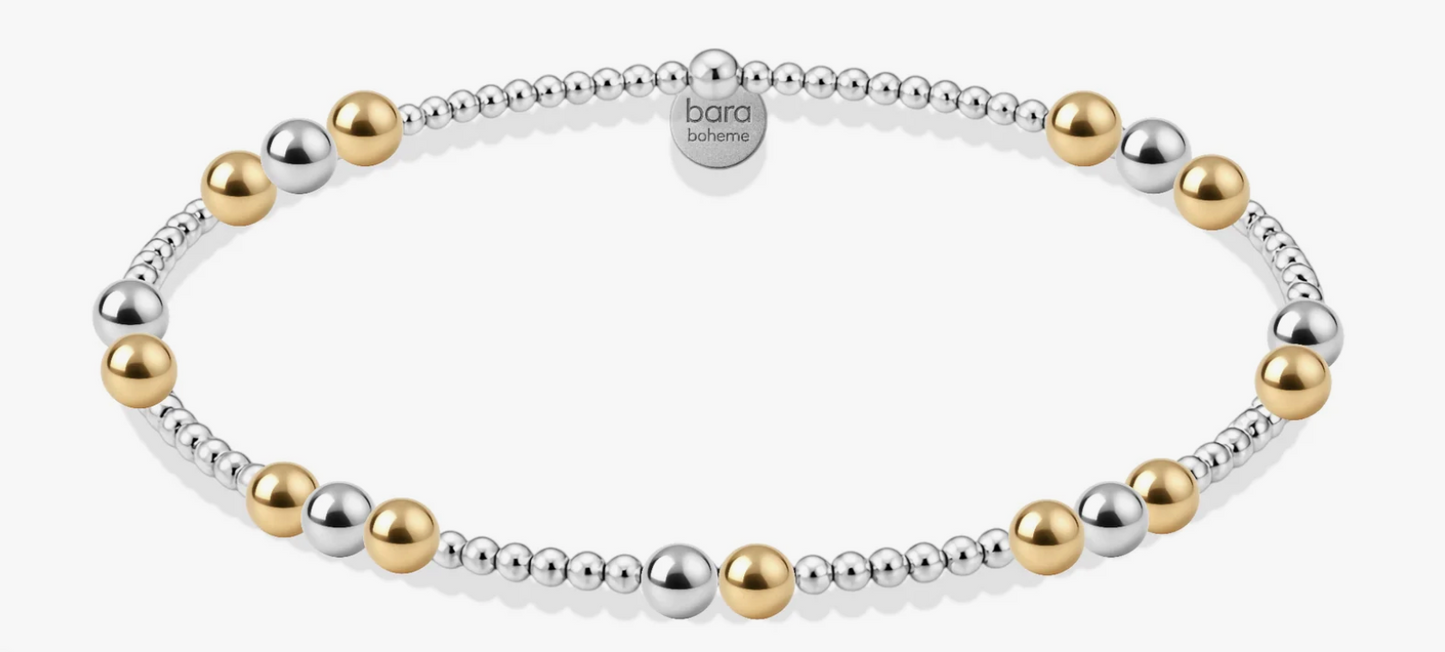 Signature Carolyn Beaded 2tone SS Bracelet