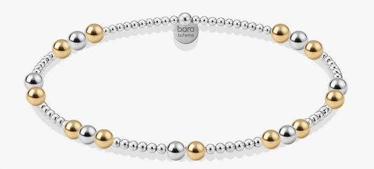 Signature Carolyn Beaded 2tone SS Bracelet