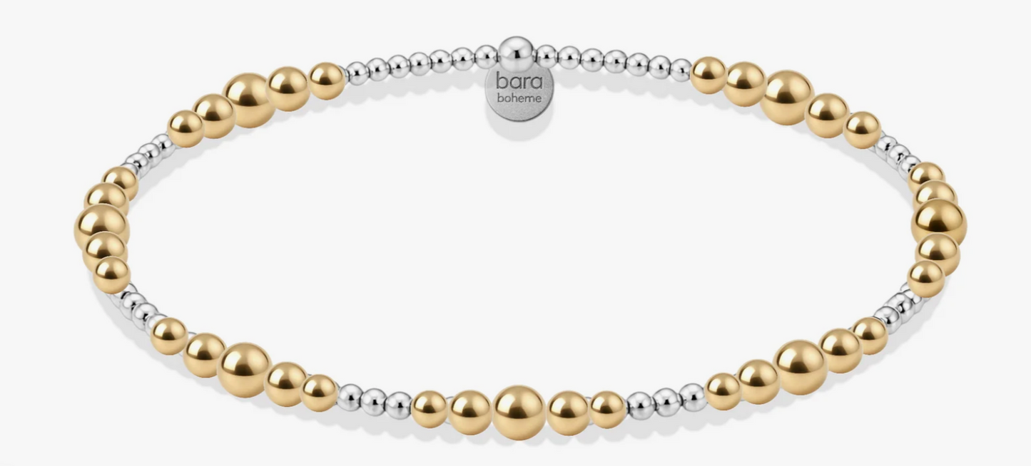 Signature Janelle Beaded 2tone SS Bracelet