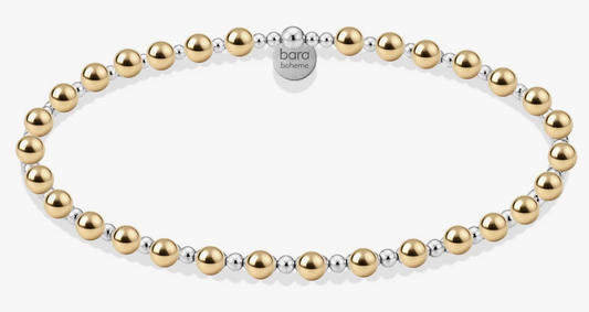 Signature Nicole Beaded 2tone SS Bracelet