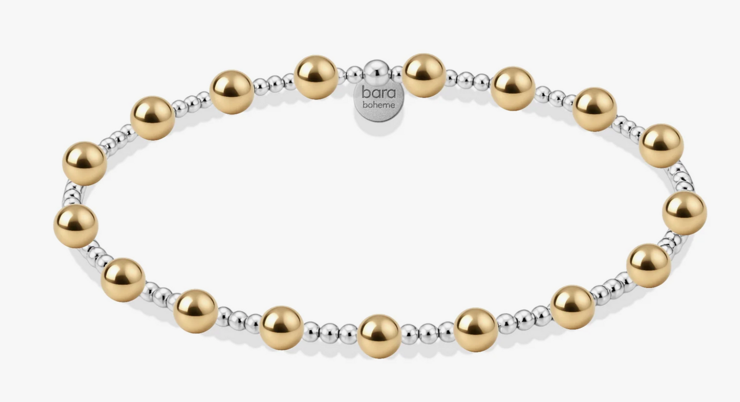 Signature Angelina Beaded 2tone SS Bracelet