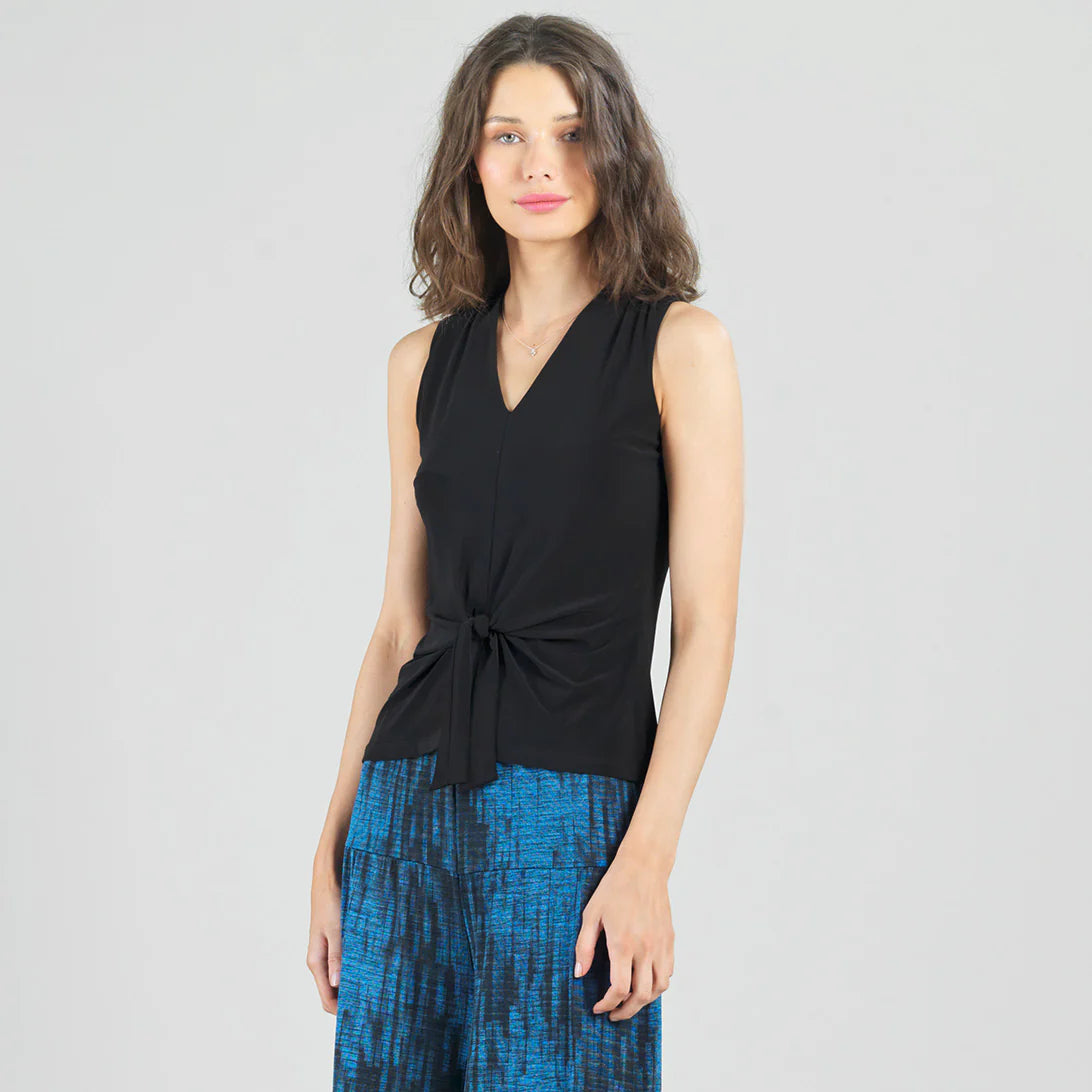 FRONT TIE VNECK TOP