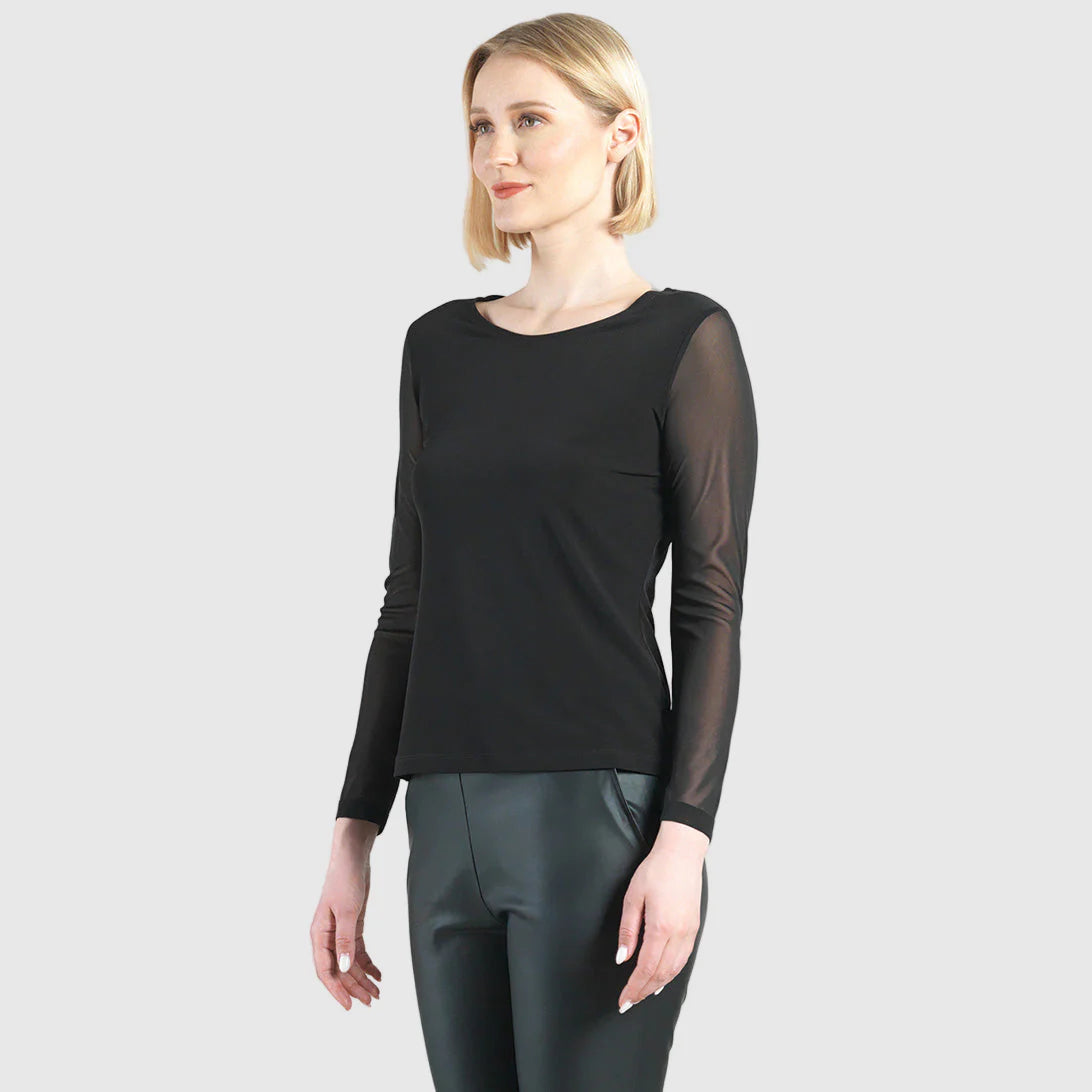 LONG MESH SLEEVE TOP