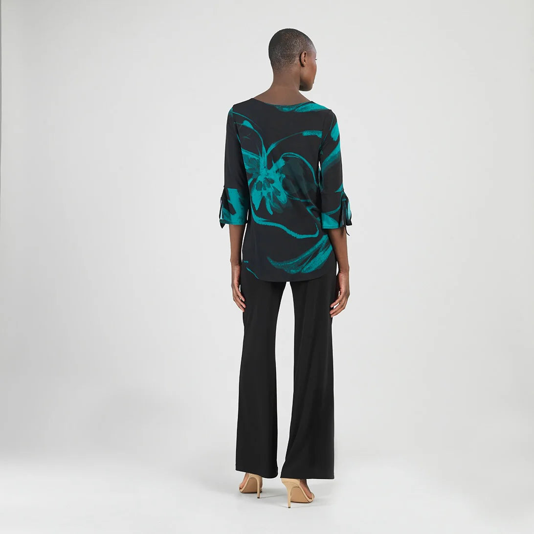 SCOOP TUNIC W/CUFF TIE