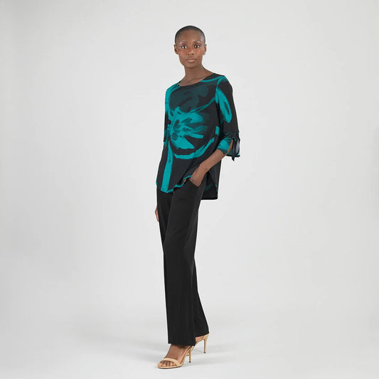 SCOOP TUNIC W/CUFF TIE