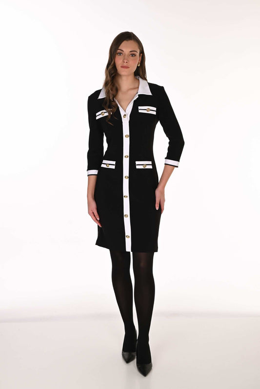 VNECK SHIRT DRESS