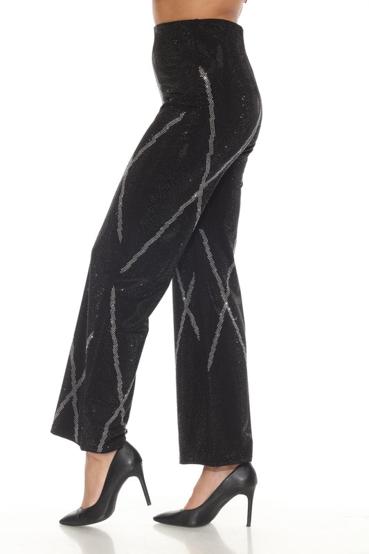 AKIRA BLACK AND SILVER BLING PANTS